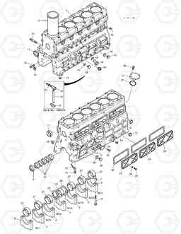 001 CYLINDER BLOCK MEGA200-V, Doosan