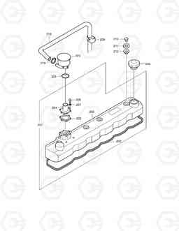 006 CYLINDER HEAD COVER MEGA200TC-V, Doosan