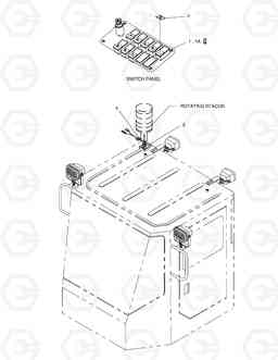 1630 ROTATING BEACON-OPTION MEGA200TC-V, Doosan