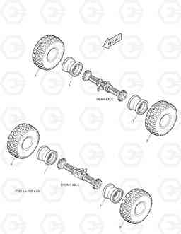 1730 WHEEL ASS'Y - OPTION MEGA200TC-V, Doosan