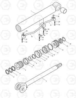 3560 LIFT CYLINDER MEGA200TC-V, Doosan