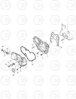 002 TIMING GEAR CASE SOLAR 255LC-V, Doosan