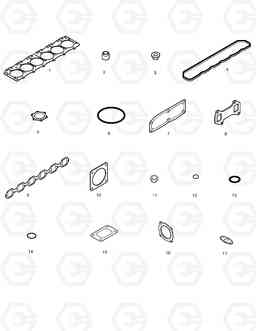 019 OVER HAUL GASKET KIT-TOP SOLAR 255LC-V, Doosan