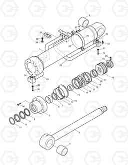 4260 BOOM CYLINDER-L.H SOLAR 255LC-V, Doosan