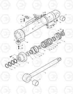 4300 BOOM CYLINDER(L.H)-LOCK VALVE SOLAR 255LC-V, Doosan