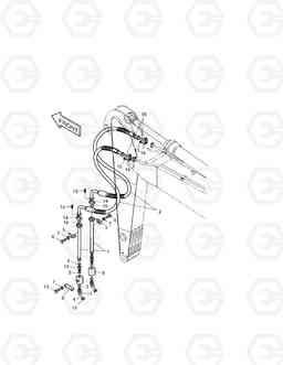 6600 ARM PIPING-ARM 2.0m(ONE & TWO WAY) SOLAR 255LC-V, Doosan