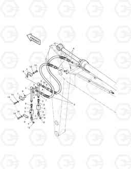 6601 ARM PIPING-ARM 2.0m(ONE & TWO WAY) SOLAR 255LC-V, Doosan