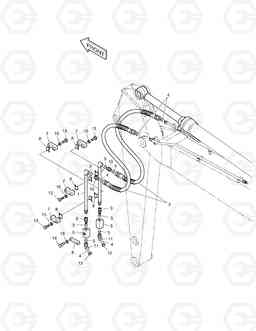 6611 ARM PIPING-ARM 2.5m(ONE & TWO WAY) SOLAR 255LC-V, Doosan