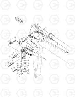 6621 ARM PIPING-ARM 3.0m(ONE & TWO WAY) SOLAR 255LC-V, Doosan