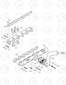 013 INTAKE & EXHAUST MANIFOLD SOLAR 225LC-V, Doosan