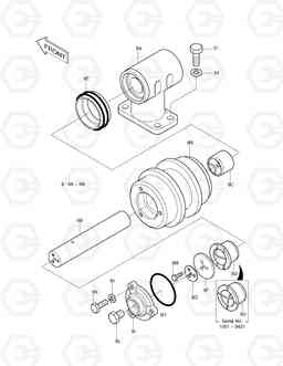 2140 UPPER ROLLER SOLAR 225LC-V, Doosan