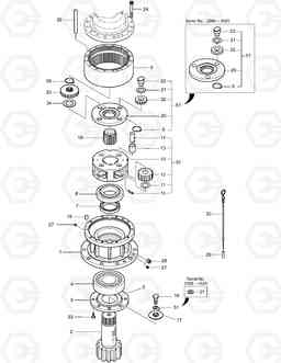 4141 SWING REDUCTION GEAR SOLAR 225LC-V, Doosan