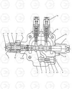 4195 CONTROL VALVE-ARTI.BOOM SOLAR 225LC-V, Doosan