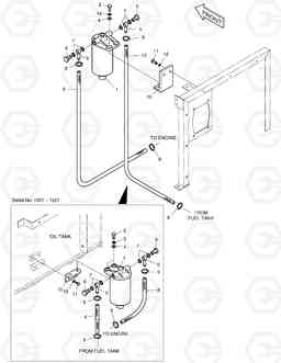 6110 DOUBLE FUEL FILTER ASS'Y SOLAR 225LC-V, Doosan