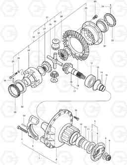 3330 FRONT DIFFERENTIAL GEAR MEGA250-VT(TIER-II), Doosan