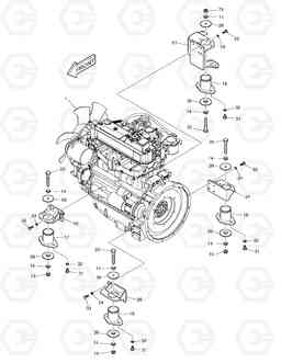 1110 ENGINE MOUNTING(1)-CUSHION SOLAR 55W-V SUPER, Doosan