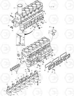 001 CYLINDER BLOCK SOLAR 225NLC-V, Doosan