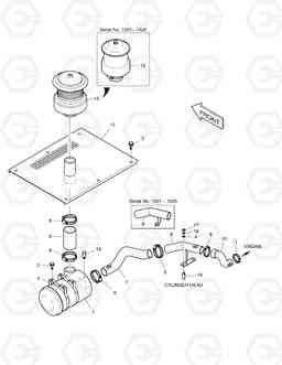 1150 AIR CLEANER ASS'Y SOLAR 225NLC-V, Doosan