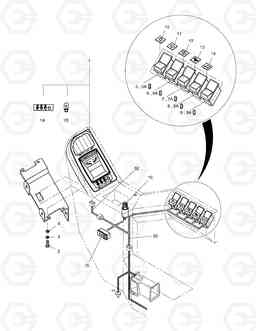 1640 ELECTRIC PARTS(1)-GAUGE & SWITCH PANEL SOLAR 225NLC-V, Doosan