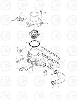 011 THERMOSTAT MEGA160-E, Doosan