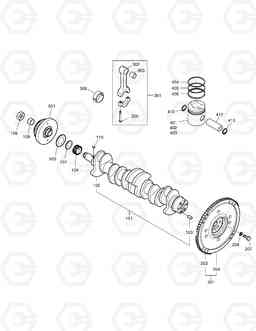 140 CRANK SHAFT MEGA160-E, Doosan