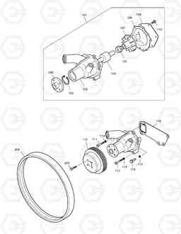 012 WATER PUMP & COOLING FAN MEGA160TC-E, Doosan