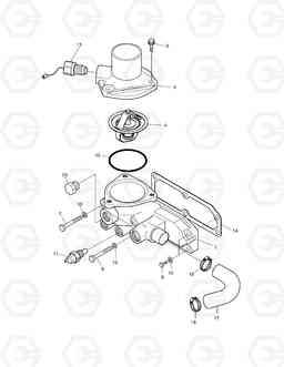 220 THERMOSTAT MEGA160TC-E, Doosan