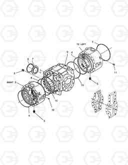 3320 FRONT AXLE DIFFERENTIAL HOUSING MEGA160TC-E, Doosan