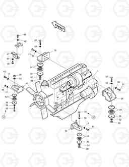 1110 ENGINE MOUNTING SOLAR 175LC-V, Doosan