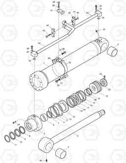 4350 BOOM CYLINDER(R.H)-ARTI.BOOM SOLAR 175LC-V, Doosan