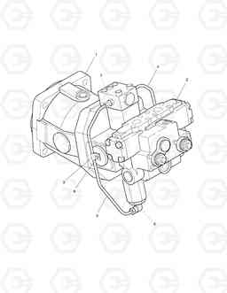 4170 TRAVEL MOTOR SOLAR 210W-V, Doosan