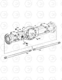 4750 AXLE CASING-REAR AXLE SOLAR 210W-V, Doosan