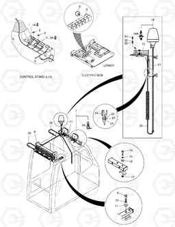 6160 6-LAMP & BEACON(TELESCOPIC) SOLAR 210W-V, Doosan