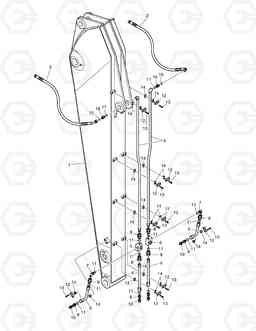 6780 ARM PIPING-2.4m-ROTATING & TILTING SOLAR 210W-V, Doosan