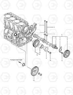 007 CAMSHAFT & DRIVING GEAR SOLAR 75-V, Doosan