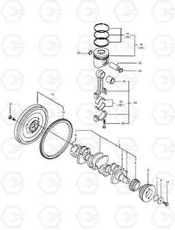 057 CRANK SHAFT & PISTON SOLAR 75-V, Doosan