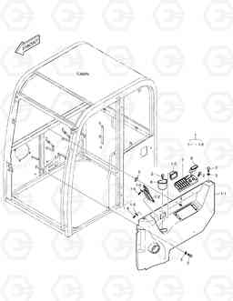 1330 INTERIOR PANEL-WITHOUT CASSETTE SOLAR 75-V, Doosan