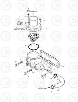 011 THERMOSTAT SOLAR 140W-V, Doosan