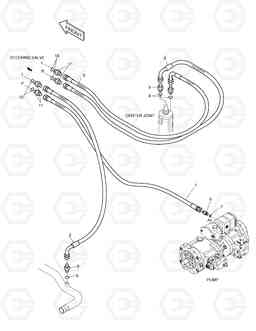 1440 STEERING PIPING SOLAR 140W-V, Doosan