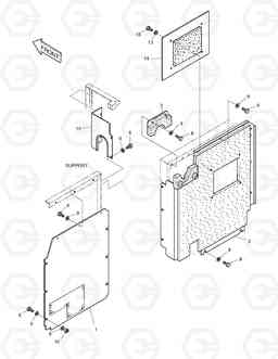 1690 BAFFLE ASS'Y(1) SOLAR 140W-V, Doosan