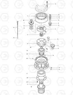 4170 SWING REDUCTION GEAR SOLAR 140W-V, Doosan