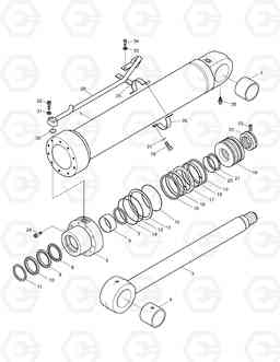 4520 BOOM CYL.(L.H)-LOCK VALVE-BOOM 4.6m SOLAR 140W-V, Doosan