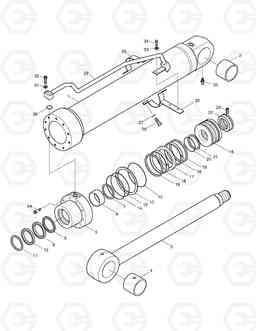 4530 BOOM CYL.(R.H)-LOCK VALVE-BOOM 4.6m SOLAR 140W-V, Doosan