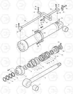 4550 BOOM CYLINDER(L.H)-ARTI.BOOM SOLAR 140W-V, Doosan