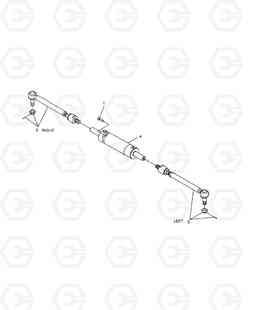 4660 STEERING CYLINDER-FRONT AXLE SOLAR 140W-V, Doosan