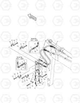 6620 ARM PIPING-ARM 2.1m(ONE WAY) SOLAR 140W-V, Doosan