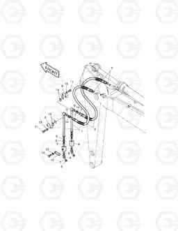 6650 ARM PIPING-ARM 3.0m(ONE WAY) SOLAR 140W-V, Doosan