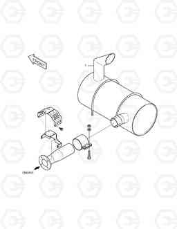 7030 CATALYSIS MUFFLER SOLAR 140W-V, Doosan