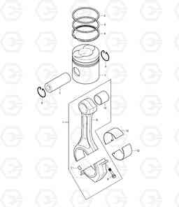 015 PISTON M300-V (DE08TIS D114, Doosan