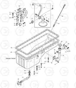 021 OIL PIPE-IN OIL PAN M300-V (DE08TIS D114, Doosan